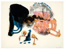 John Altoon, Untitled (2), c. 1965, Color lithographs on paper