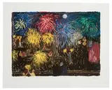 Jennifer Bartlett, Earth Fireworks, 1996, Color screenprint on paper