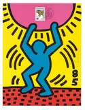 Keith Haring, International Youth Year, 1985, Color lithograph on handmade pure Rag Arches paper