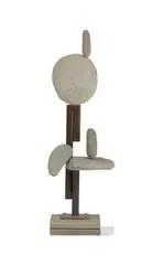 Woods Davy, Ocotillo, 1989, Steel and stones on granite pedestal