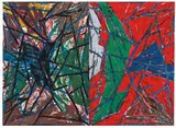 Charles Arnoldi, Untitled (S.B.), 1986, Monoprint on two sheets of paper