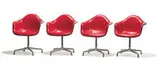 Dining suite (9) by Charles and Ray Eames, 1964 (table); 1971 (armchairs), sold Oct 2019