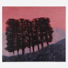 March Avery, Untitled (Trees), 1963, oil on canvas