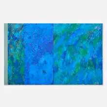 De ayer a hoy by Jordi Teixidor, 1988, oil on two canvases, sold Jun 2024