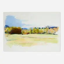 Untitled #2 by Wolf Kahn, pastel on paper, sold Jun 2024