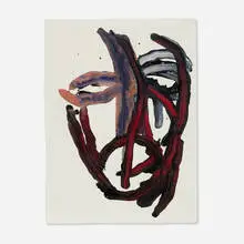 Dan Asher, Untitled, 1984, tempera on paper
