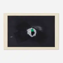 Len Bass, Silhouette / Horizontal Axis, 1979, mixed media on illustration board