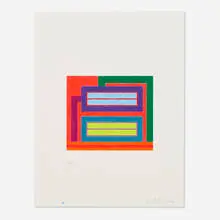 Peter Halley, Untitled (8.4.12.5), 2014, acrylic on printed paper
