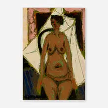 Portrait by Claude Venard, oil on canvas, sold Jun 2024