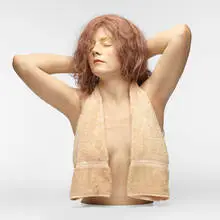 Marc Sijan, Hands Behind Head, 1992, painted resin, towel