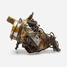 Philadelphia Wireman, Untilted, c. 1970, wire, clothespin, wood, screws, nails, plastic