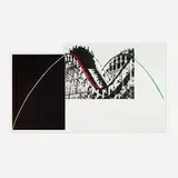 John Baldessari, Rollercoaster, 1989-1990, photogravure with aquatint in colors on Somerset Satin