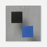 Jesús Rafael Soto, Dos cuadraditos, 1974, screenprint on wood, painted metal