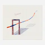 David Hockney, It Picks Its Way (from The Blue Guitar portfolio), 1976-77, etching and aquatint in colors on Inveresk