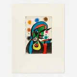 Joan Miró, Gaudi XII (from The Gaudi series), 1979, etching with Chine appliqué in colors on Arches