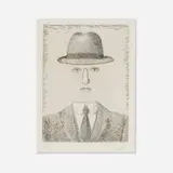 René Magritte, Paysage de Baucis, 1966, etching