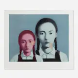 Zhang Xiaogang, Two Sisters (from Bloodlines: The Big Family), 2003, lithograph in colors
