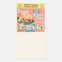Robert Gober, Untitled (Fresh Pigs) (from the Store Ads series), 1993-94, photolithograph in colors on French Dur-O-Tone