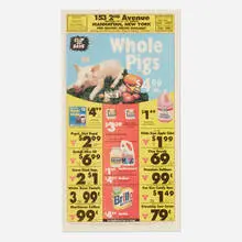 Robert Gober, Untitled (Whole Pigs) (from the Store Ads series), 1993-94, photolithograph in colors on French Dur-O-Tone