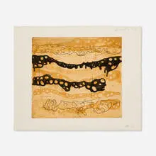 Terry Winters, Untitled (Whitney), 1991, hand-drawn Mylar Gravure, etching, sugar lift aquatint, spitbite and open bite etching in colors on Mulbery laid to J. Whatman 1956