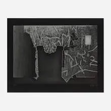 Regrets by Jasper Johns, 2014, intaglio with chine-collé on Hahnemühle Black, sold Jun 2024