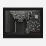 Jasper Johns, Regrets, 2014, intaglio on Hahnemühle Black