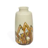 John Dee Wareham for Rookwood Pottery, porcelain modernist vase with colorful chevron décor