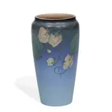 Edward Diers for Rookwood Pottery, porcelain Vellum glaze vase with sweet pea decoration