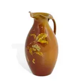 Harriet Elizabeth Wilcox for Rookwood Pottery, earthenware Light Standard Glaze ewer with woodbine decoration