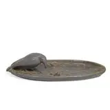 uncommon earthenware rook, acorn and oak leaf pen tray by Rookwood Pottery, sold Nov 2021