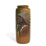 Weller Pottery, earthenware Dickensware vase