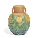 Roseville Pottery, Sunflower two-handled vase