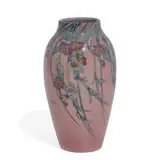 Sara Sax for Rookwood Pottery, porcelain vase with trailing cherry blossom decoration