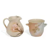 Anna Marie Valentien for Rookwood Pottery, earthenware Cameo Glaze double-handled vase