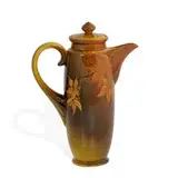 earthenware Standard Glaze chocolate pot and lid by Mary Louella Perkins for Rookwood Pottery, sold Nov 2021