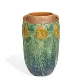 Roseville Pottery, Sunflower two-handled vase,
