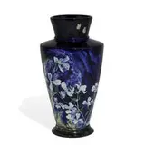 earthenware vase with dogwood and butterfly decoration by Mary Rhodes Ellis for Frederick Dallas Pottery, sold Nov 2021