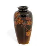 William E. Hentschel for Rookwood Pottery, earthenware Tiger Eye glaze vase with blossom decoration