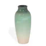 Sallie Coyne for Rookwood Pottery, earthenware Iris glaze vase showing several small swimming fish