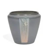 Sara Sax for Rookwood Pottery, earthenware Vellum glaze vase with trailing blossoms