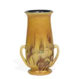 Jens Jensen for Rookwood Pottery, porcelain footed vase with two handles