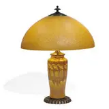 table lamp by Rookwood Pottery & The Handel Lamp Co., sold Nov 2021