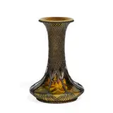 earthenware Standard Glaze vase with woven sterling silver strap overlay by Harriet Strafer for Rookwood Pottery, sold Nov 2021