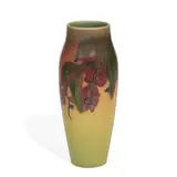 Elizabeth N. Lincoln for Rookwood Pottery, porcelain vase with red sweet pea decoration