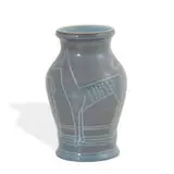 John Dee Wareham for Rookwood Pottery, hand-thrown, modernist porcelain vase with three stylized deer, special shape numb...