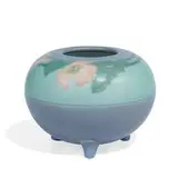Sallie Coyne for Rookwood Pottery, earthenware Vellum glaze bowl with wild rose decoration