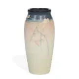 Elizabeth N. Lincoln for Rookwood Pottery, earthenware Vellum glaze vase with cherry blossom decoration
