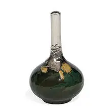 Kataro Shirayamadani for Rookwood Pottery, rare Black Iris glaze vase
