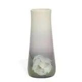 Sara Sax for Rookwood Pottery, earthenware Iris glaze vase with magnolia blossoms and leaves