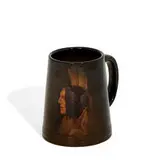 earthenware Standard Glaze mug with the Native American portrait by Jeanette Swing for Rookwood Pottery, sold Nov 2021
